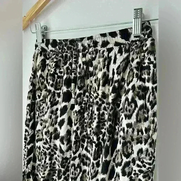 Suzy Shier Womens Brown Leopard Animal Print Summer Coastal Midi Skirt XS - Picture 2 of 8